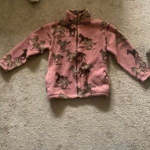 Pink Fuzzy Horse Jacket